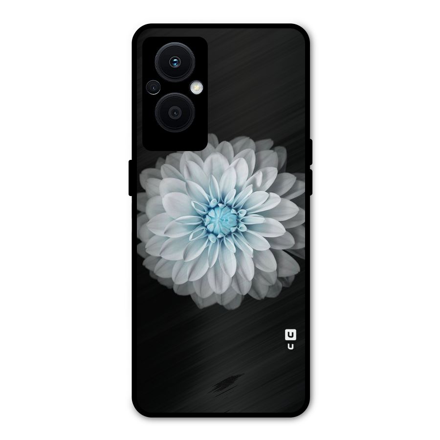 White Bloom Metal Back Case for Oppo F21s Pro 5G