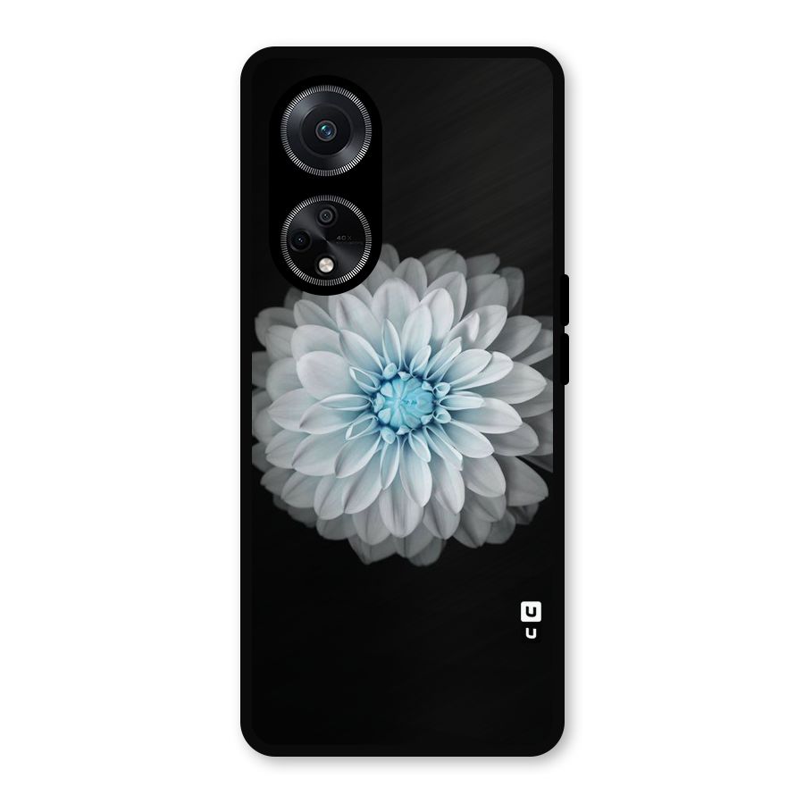 White Bloom Metal Back Case for Oppo F23