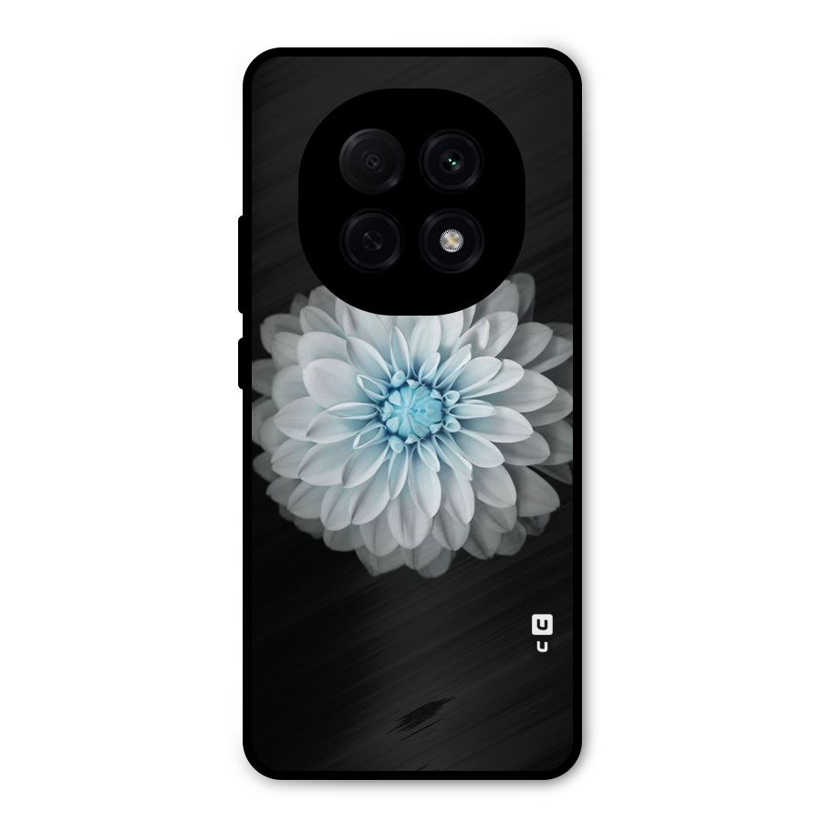 White Bloom Metal Back Case for Oppo F29 Pro
