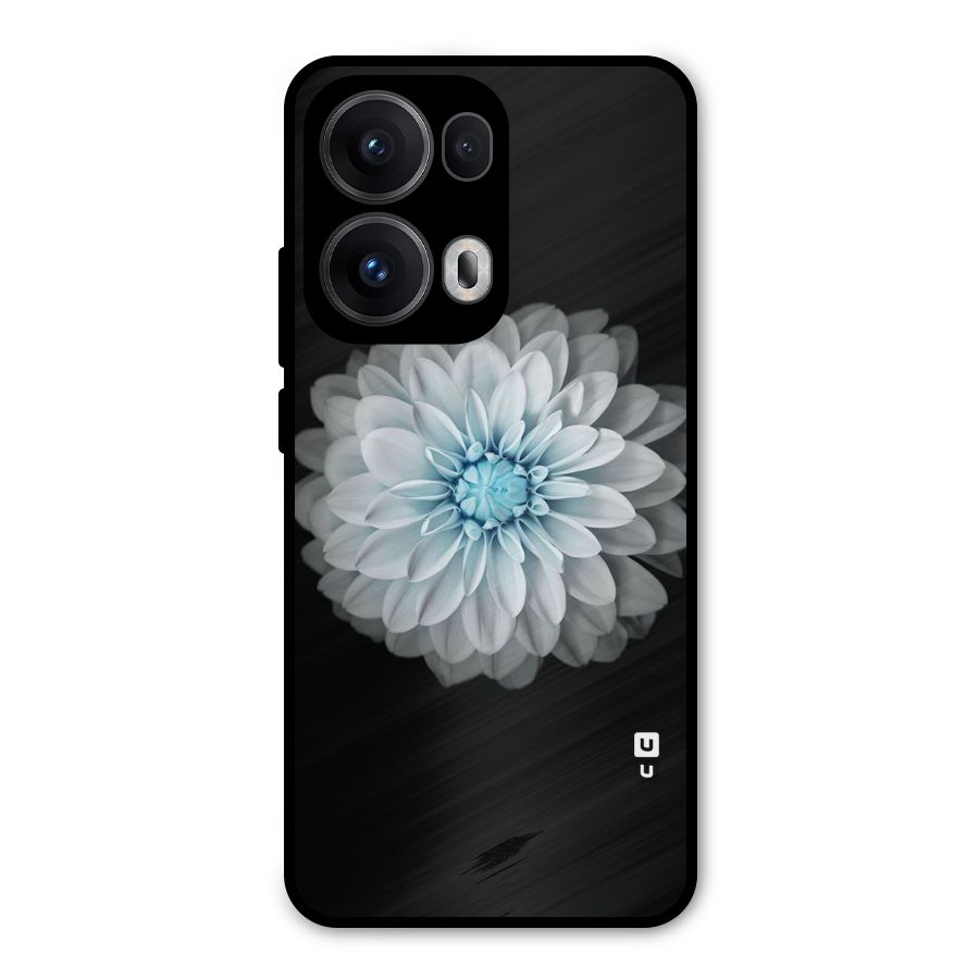 White Bloom Metal Back Case for Oppo Reno13 Pro