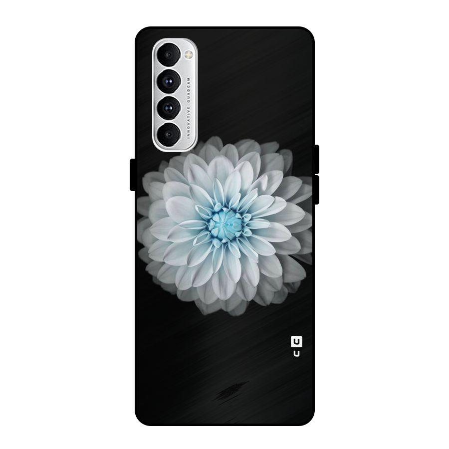 White Bloom Metal Back Case for Oppo Reno4 Pro