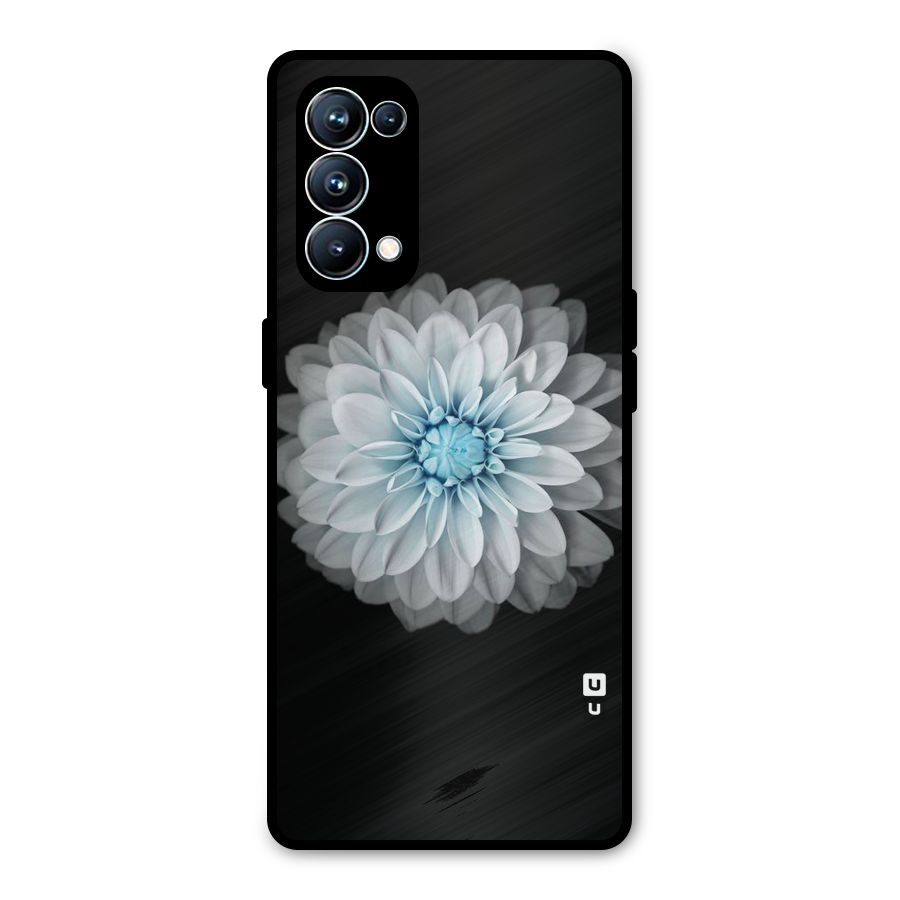 White Bloom Metal Back Case for Oppo Reno5 Pro 5G