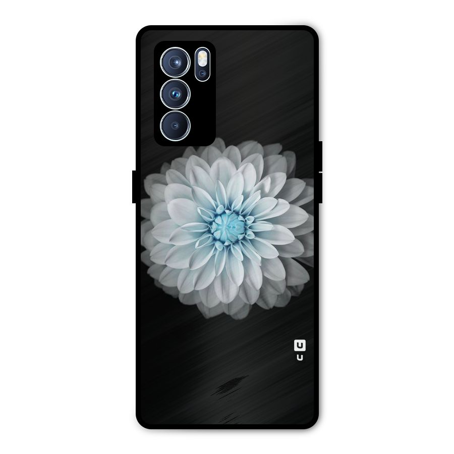 White Bloom Metal Back Case for Oppo Reno6 Pro 5G