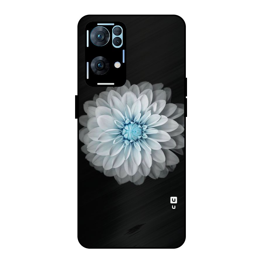 White Bloom Metal Back Case for Oppo Reno7 Pro 5G