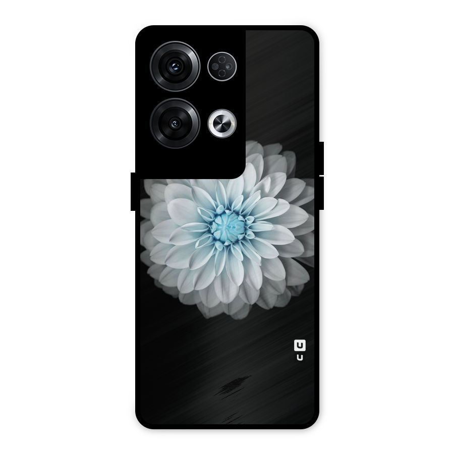 White Bloom Metal Back Case for Oppo Reno8 Pro 5G