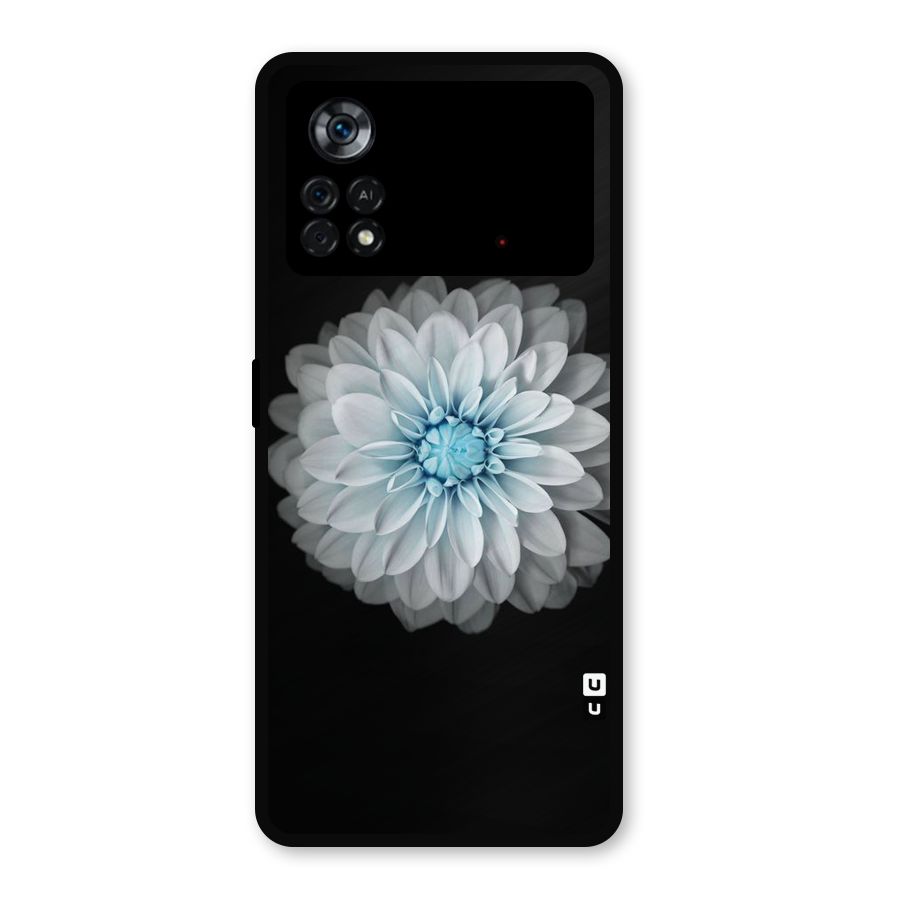 White Bloom Metal Back Case for Poco X4 Pro 5G
