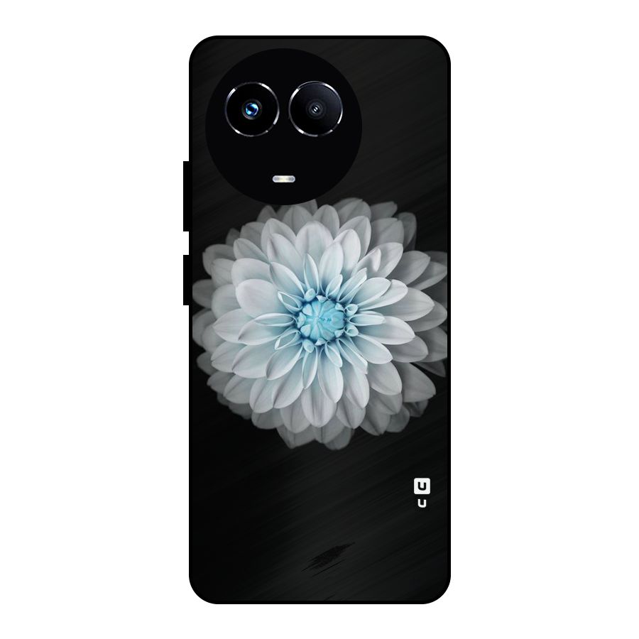 White Bloom Metal Back Case for Realme 11X