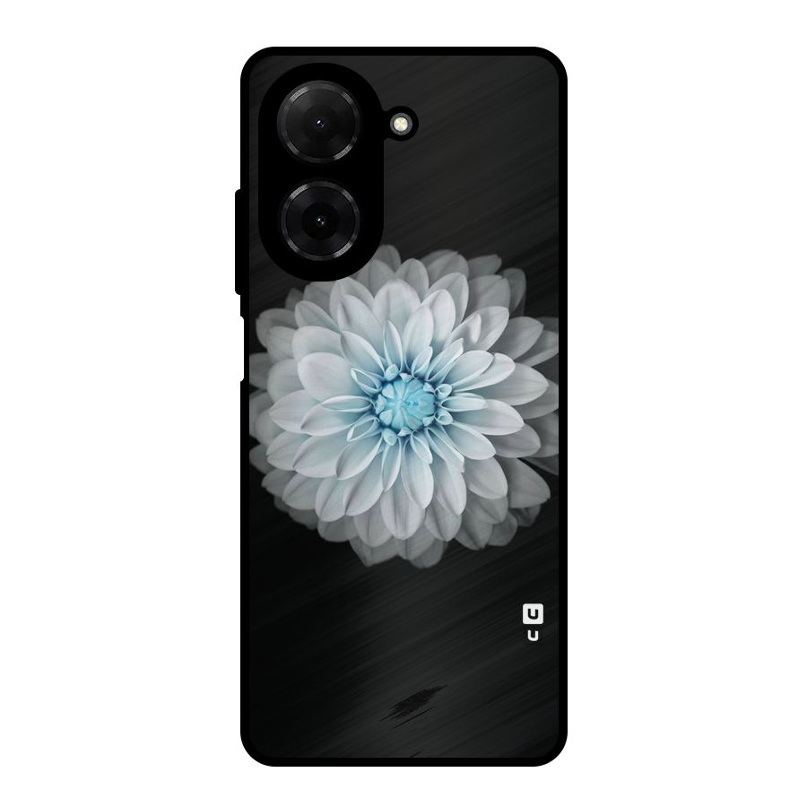 White Bloom Metal Back Case for Redmi A5 4G