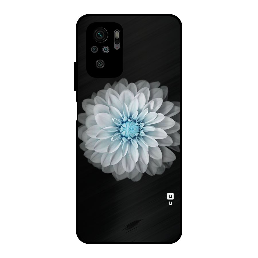 White Bloom Metal Back Case for Redmi Note 10S