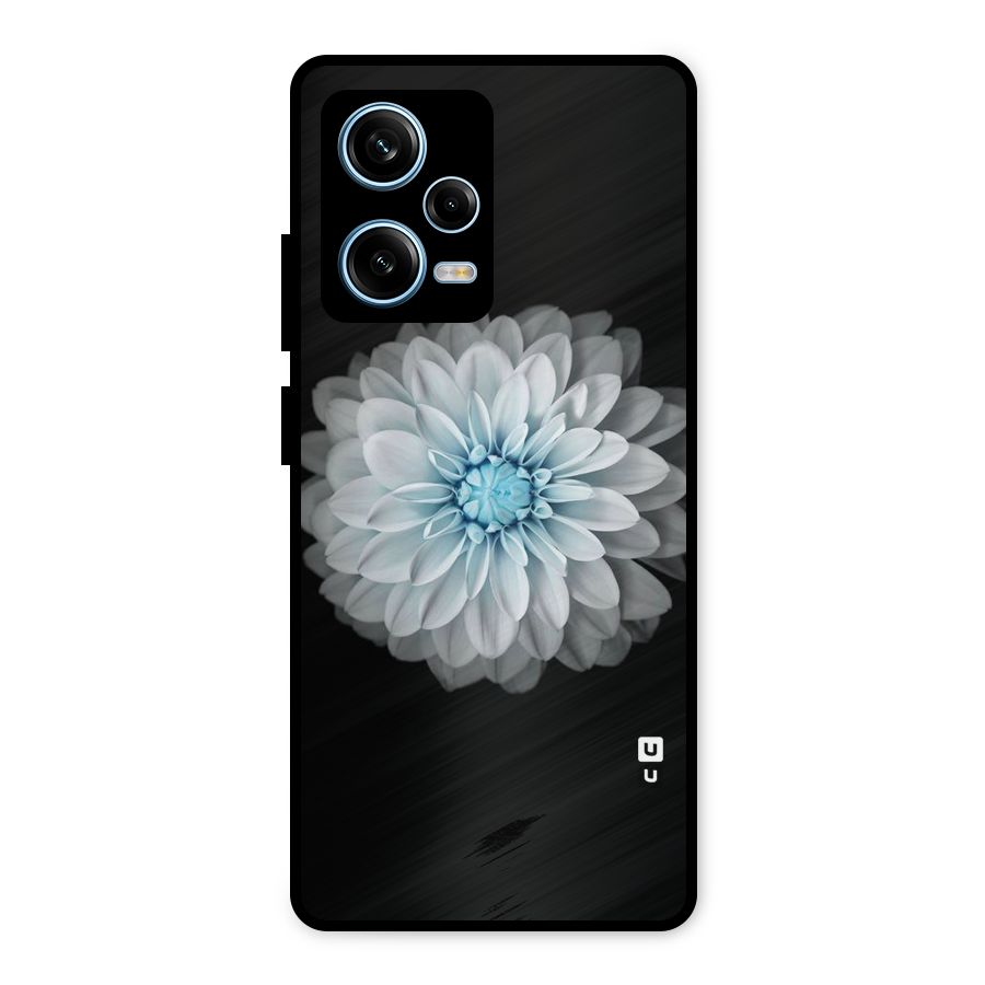 White Bloom Metal Back Case for Redmi Note 12 Pro