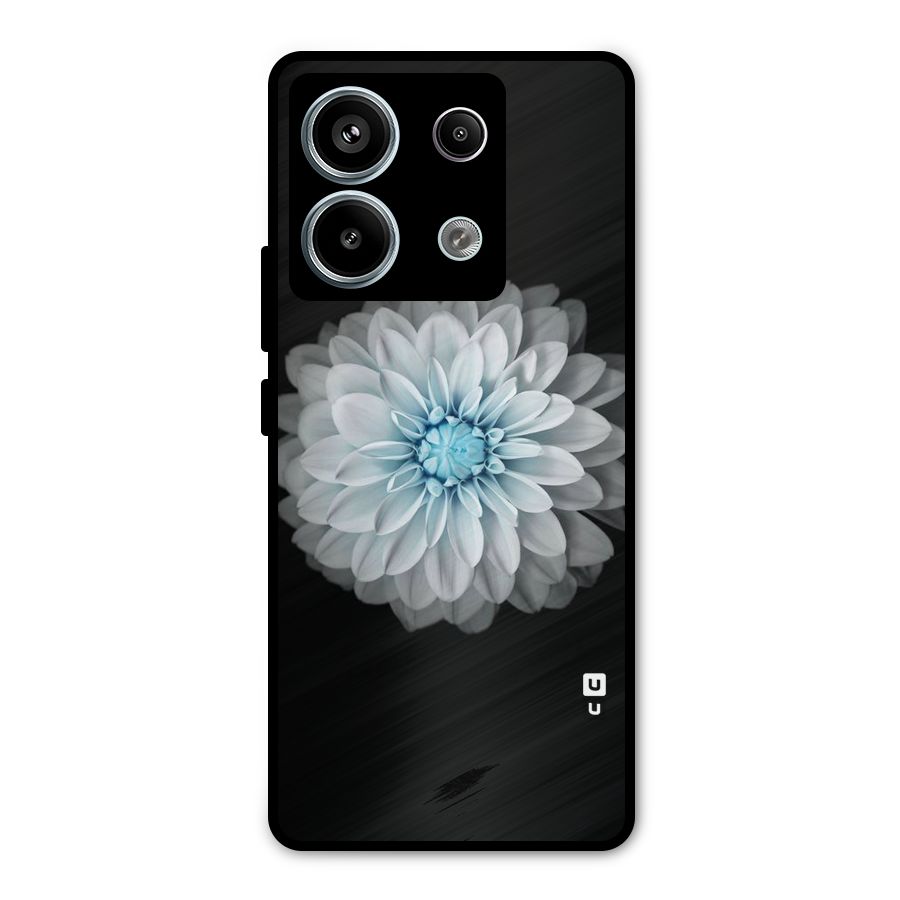 White Bloom Metal Back Case for Redmi Note 13 Pro 5G
