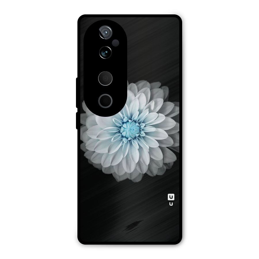 White Bloom Metal Back Case for Vivo T3 Ultra