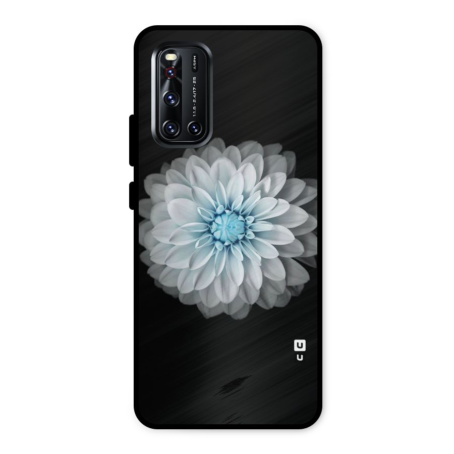 White Bloom Metal Back Case for Vivo V19