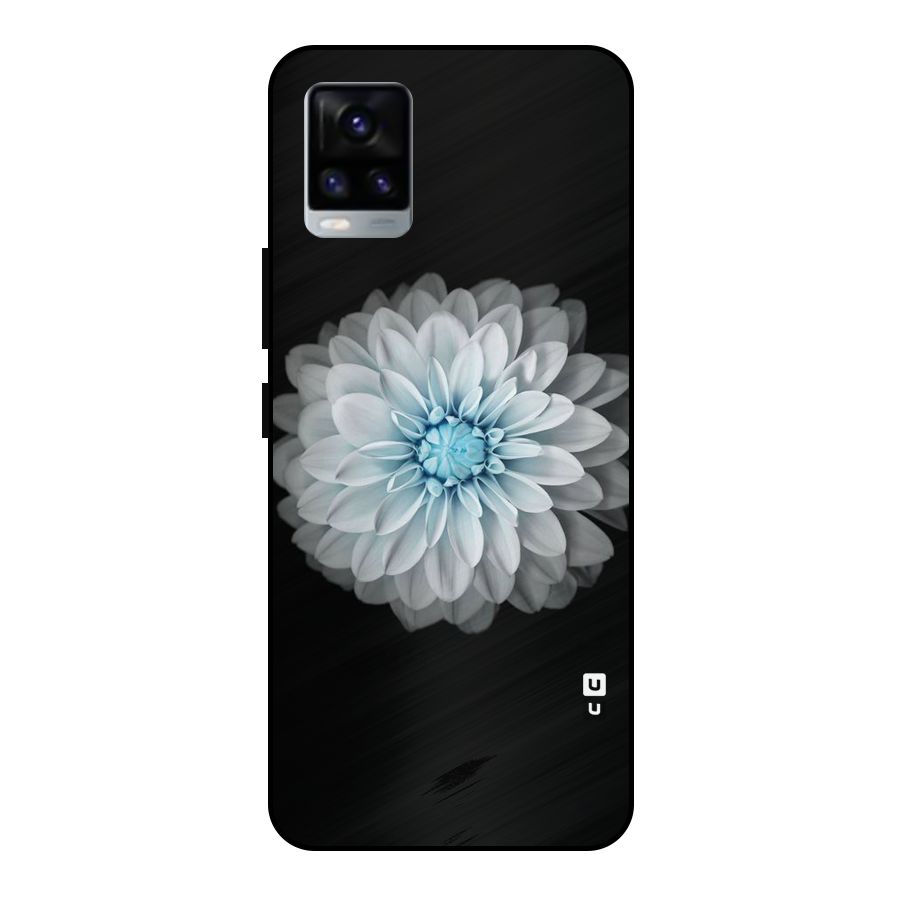 White Bloom Metal Back Case for Vivo V20 2021
