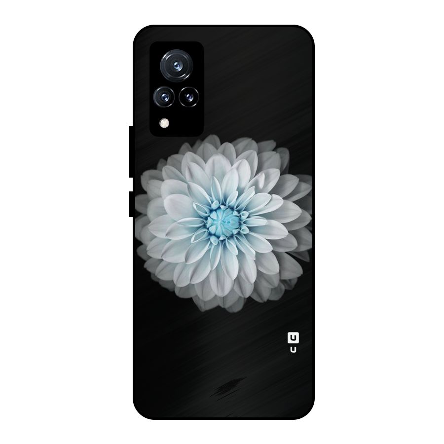 White Bloom Metal Back Case for Vivo V21 5G
