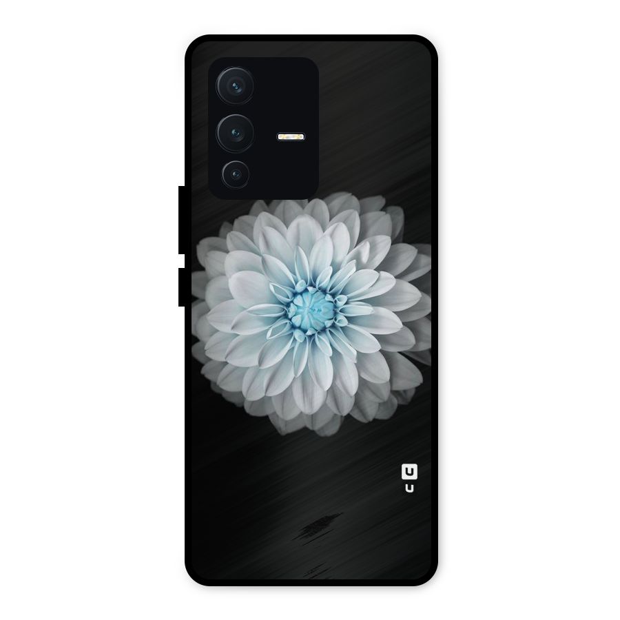 White Bloom Metal Back Case for Vivo V23 5G