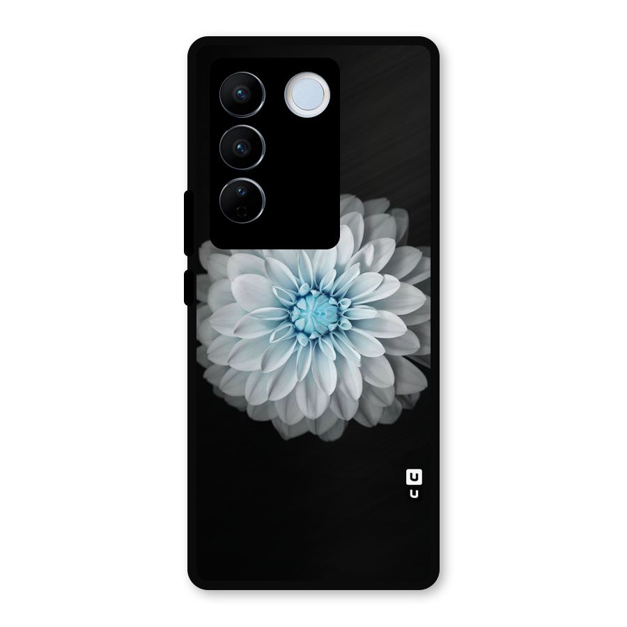 White Bloom Metal Back Case for Vivo V27