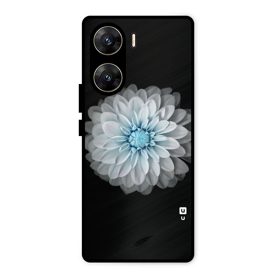 White Bloom Metal Back Case for Vivo V29e