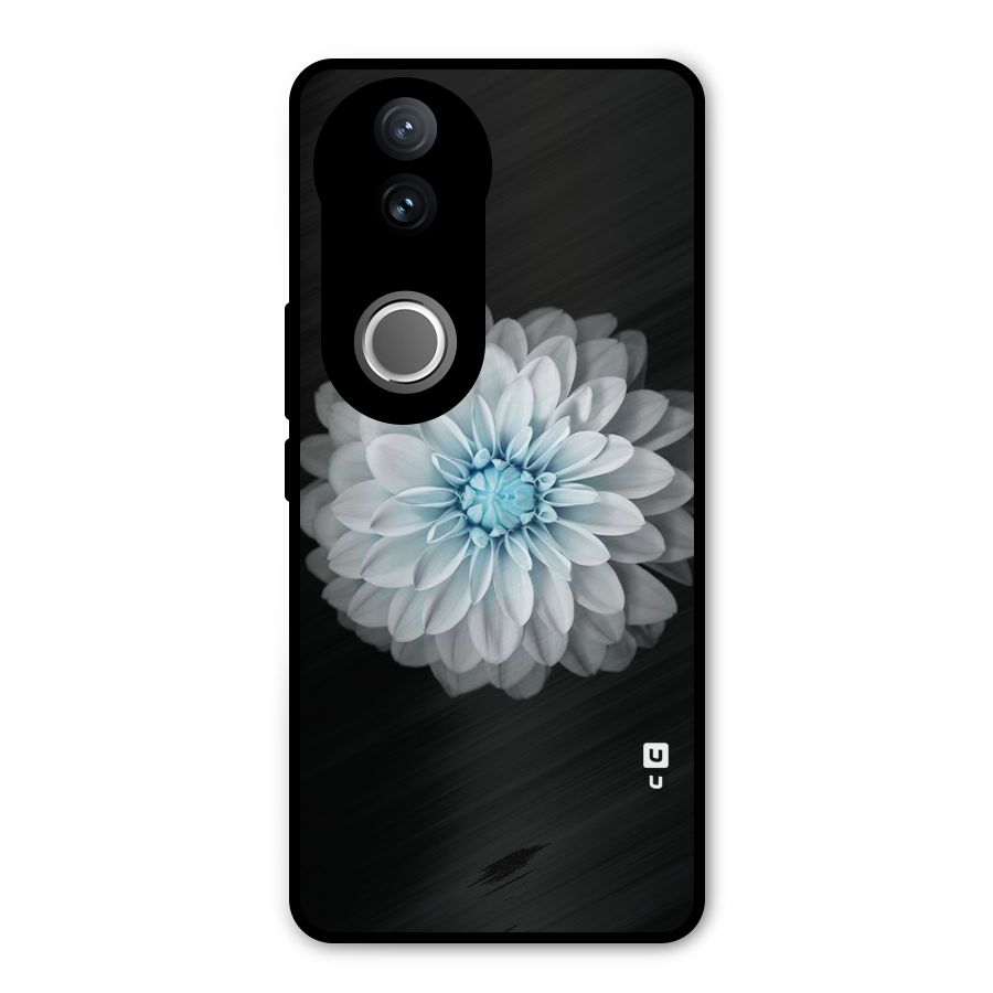 White Bloom Metal Back Case for Vivo V50e