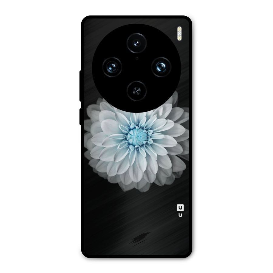 White Bloom Metal Back Case for Vivo X100 Pro