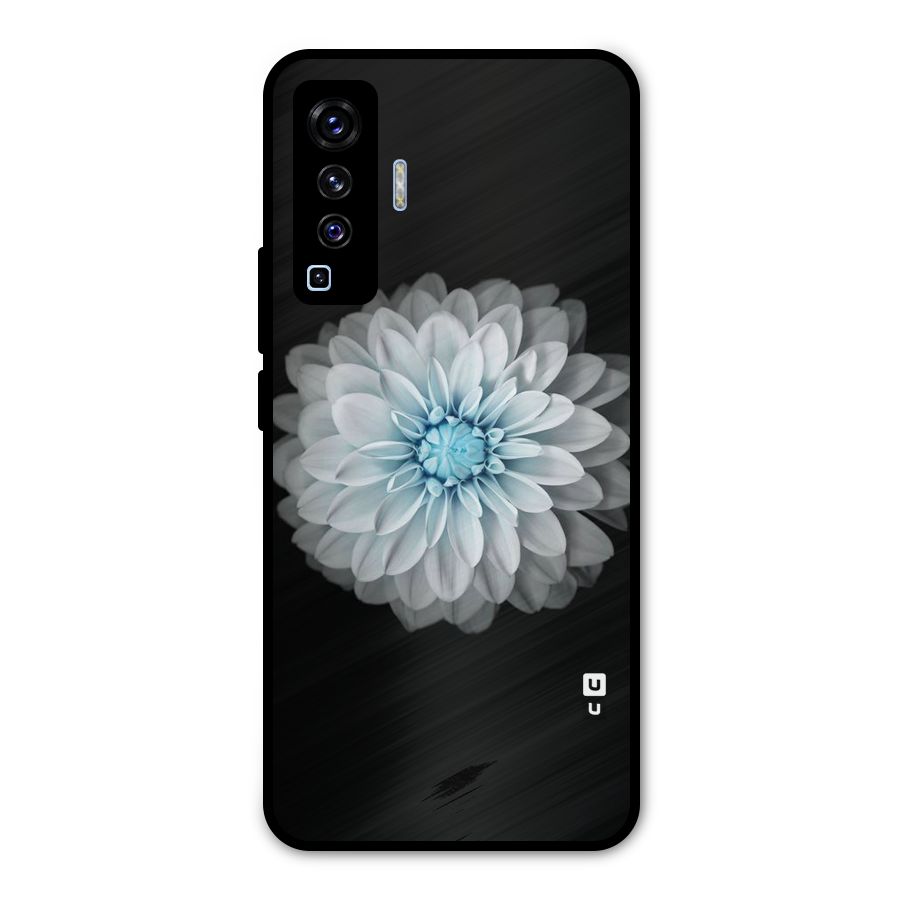White Bloom Metal Back Case for Vivo X50