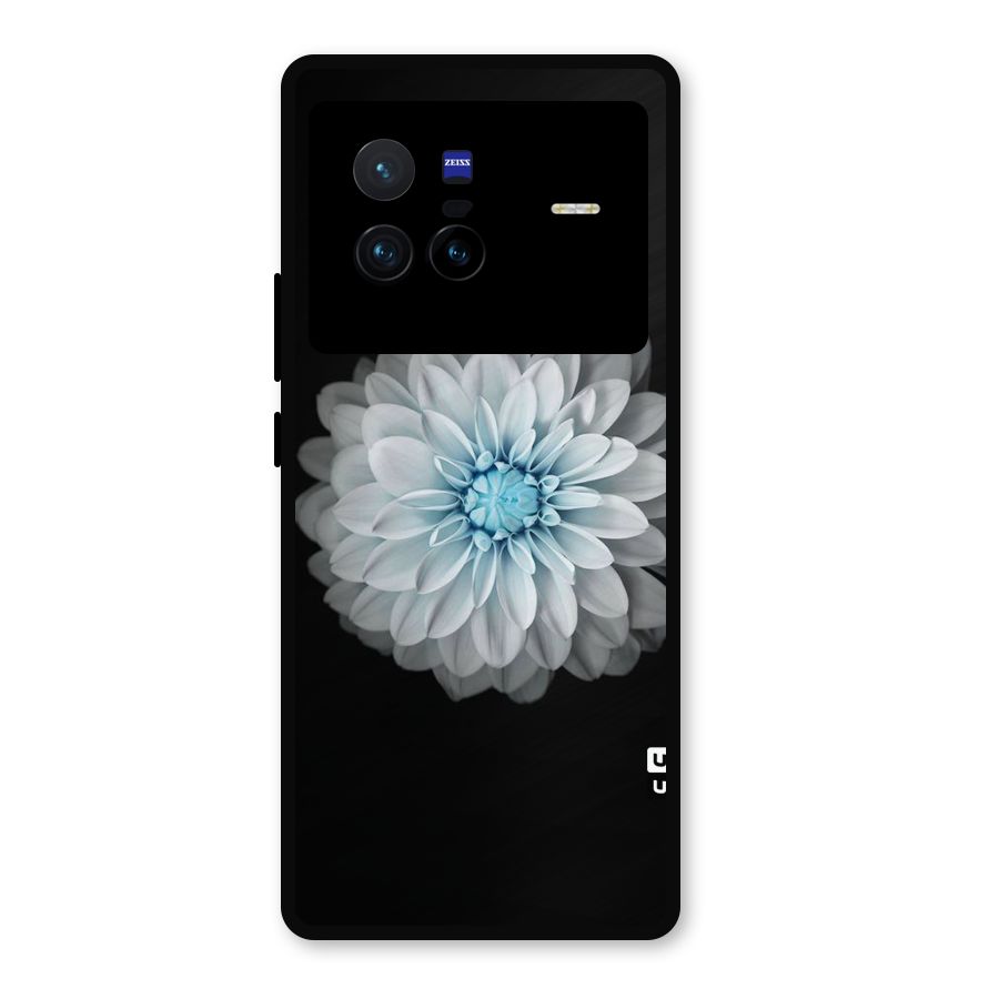 White Bloom Metal Back Case for Vivo X80