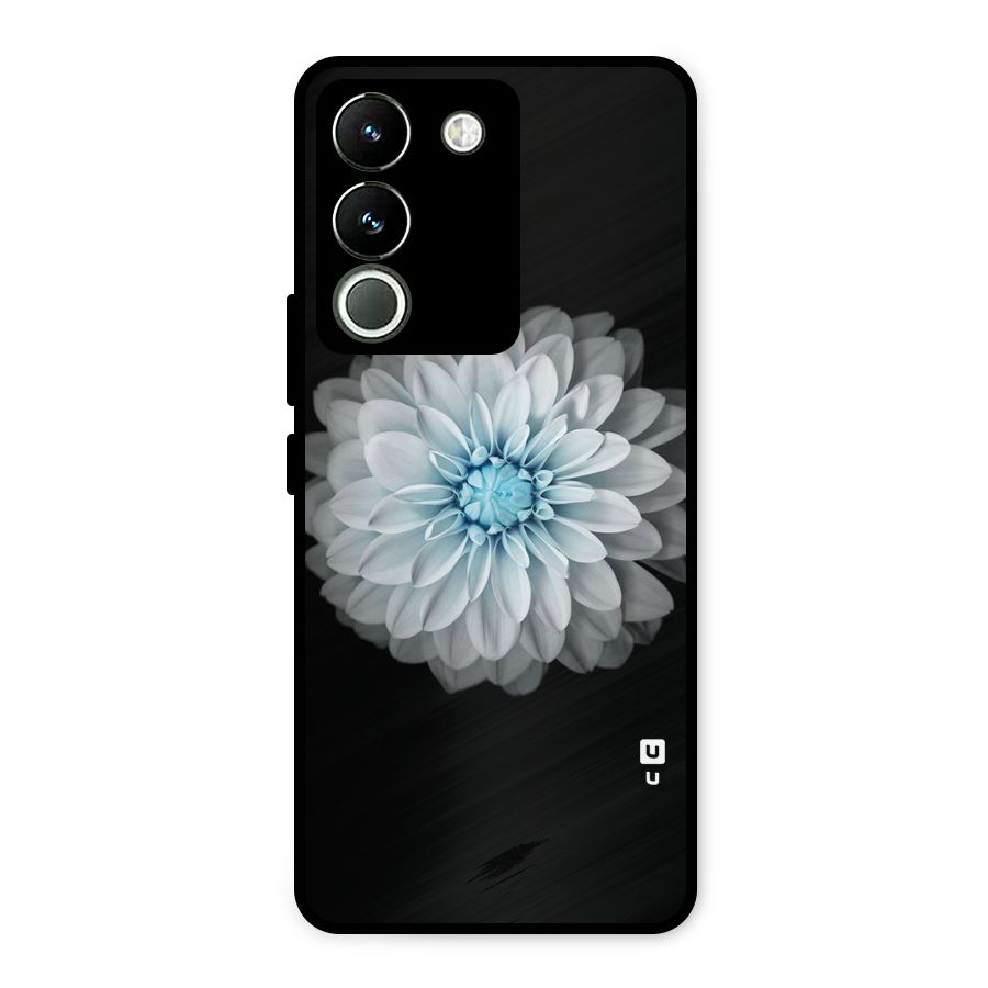 White Bloom Metal Back Case for Vivo Y200