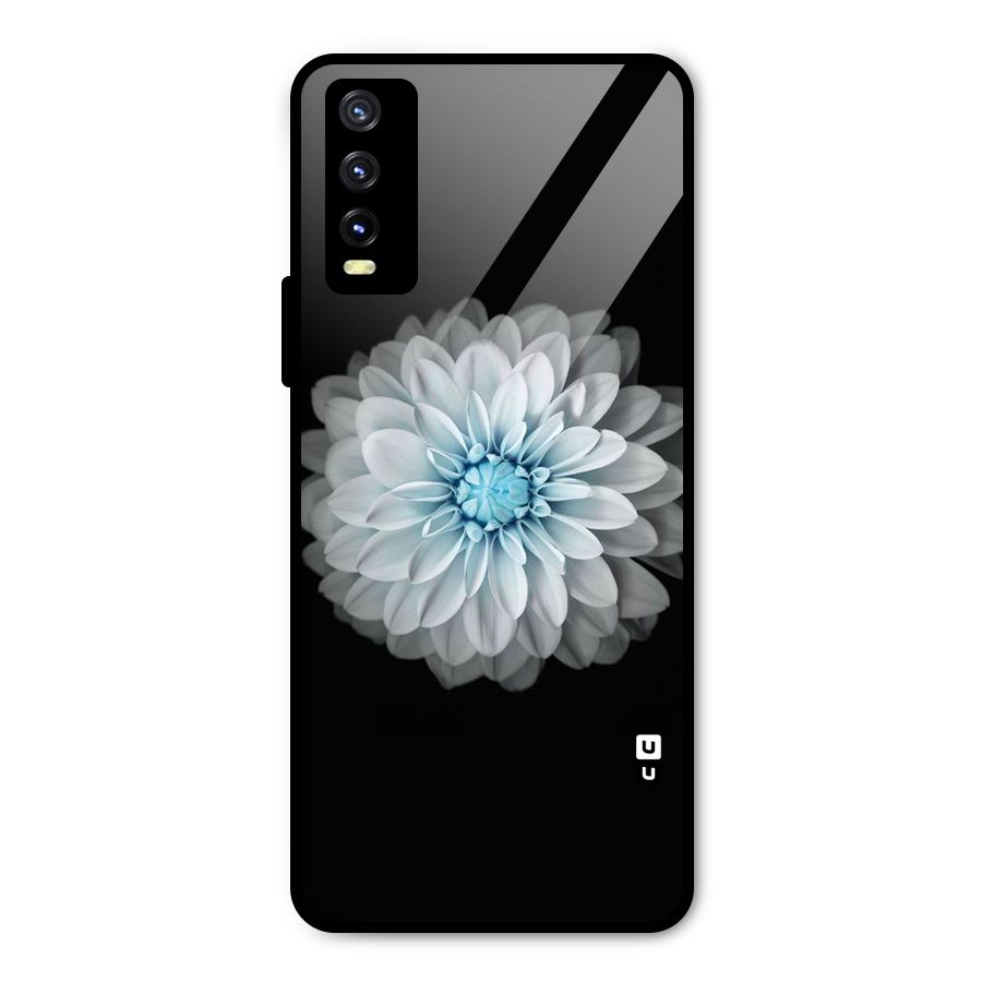 White Bloom Metal Back Case for Vivo Y20g