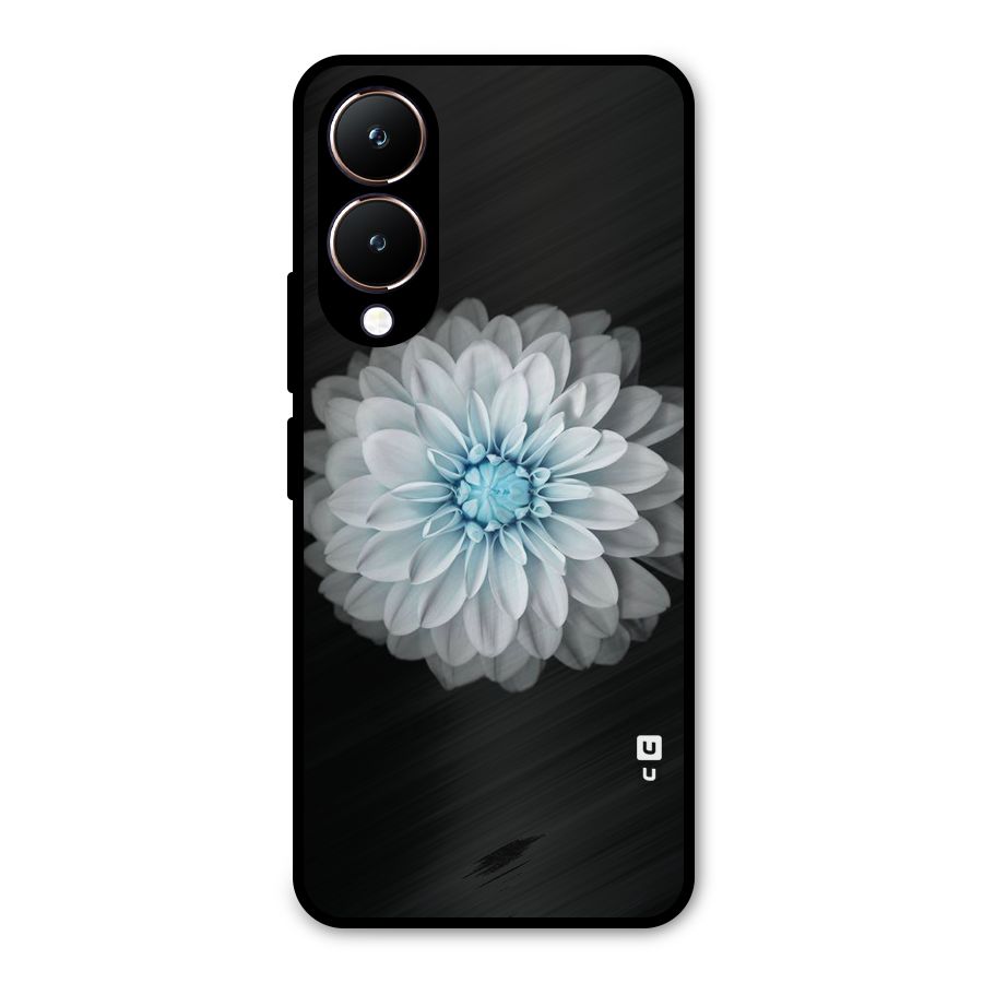White Bloom Metal Back Case for Vivo Y28