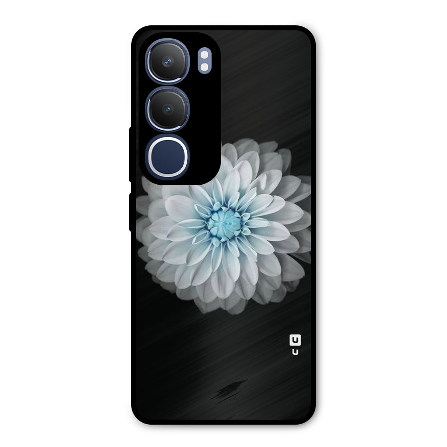 White Bloom Metal Back Case for Vivo Y29