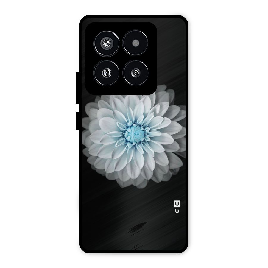 White Bloom Metal Back Case for Xiaomi 14 Pro