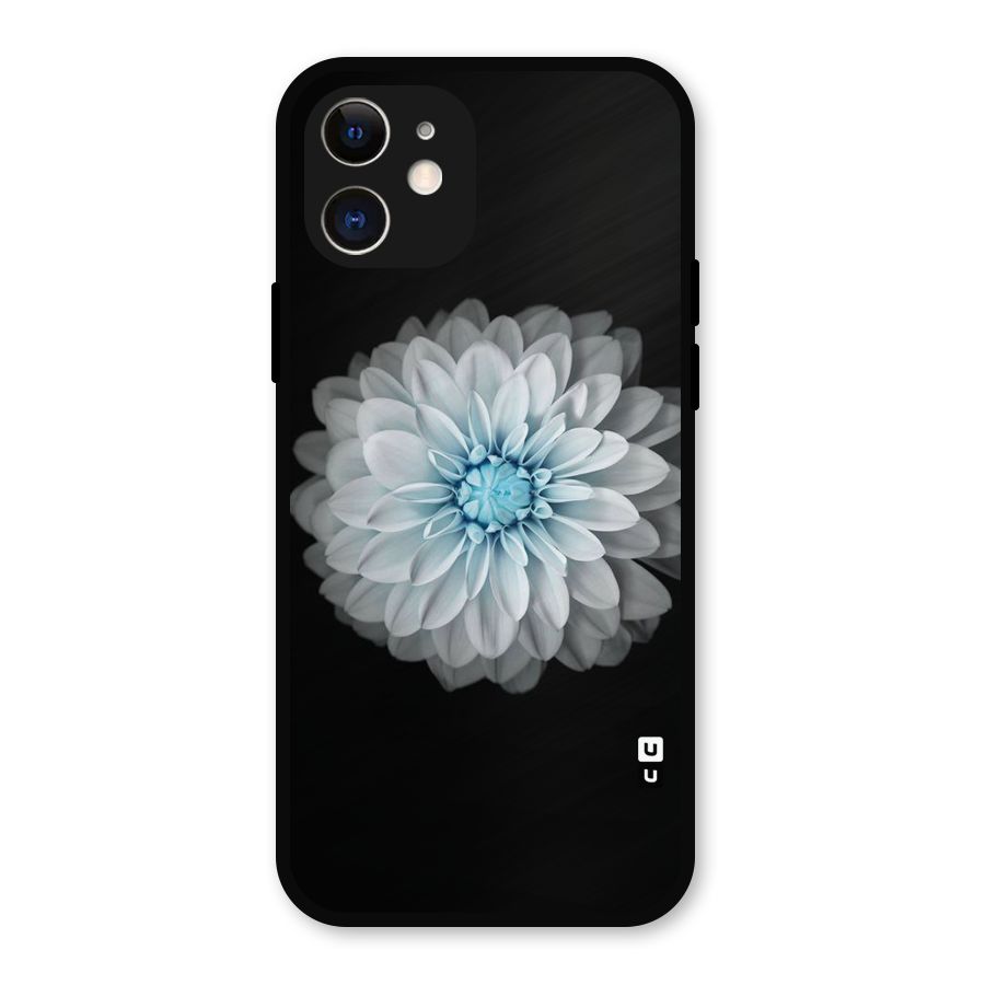 White Bloom Metal Back Case for iPhone 12