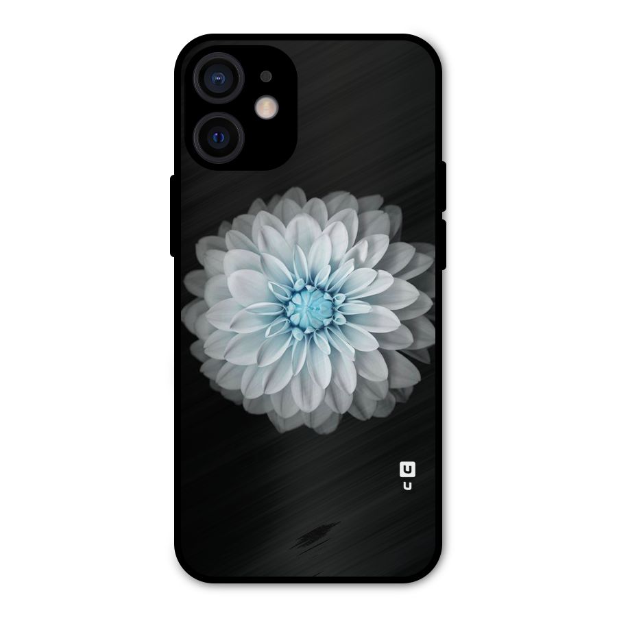 White Bloom Metal Back Case for iPhone 12 Mini