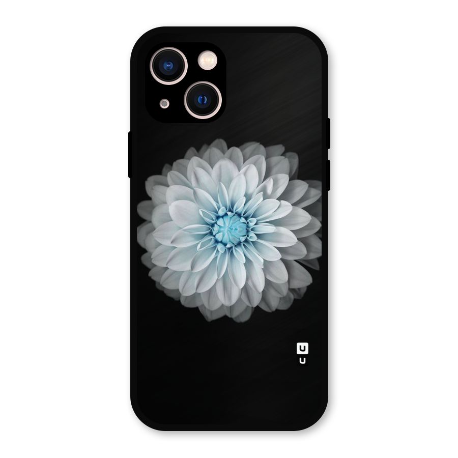 White Bloom Metal Back Case for iPhone 13