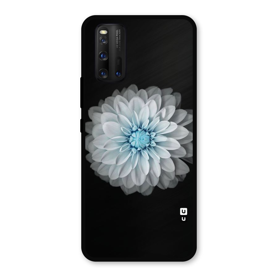 White Bloom Metal Back Case for iQOO 3