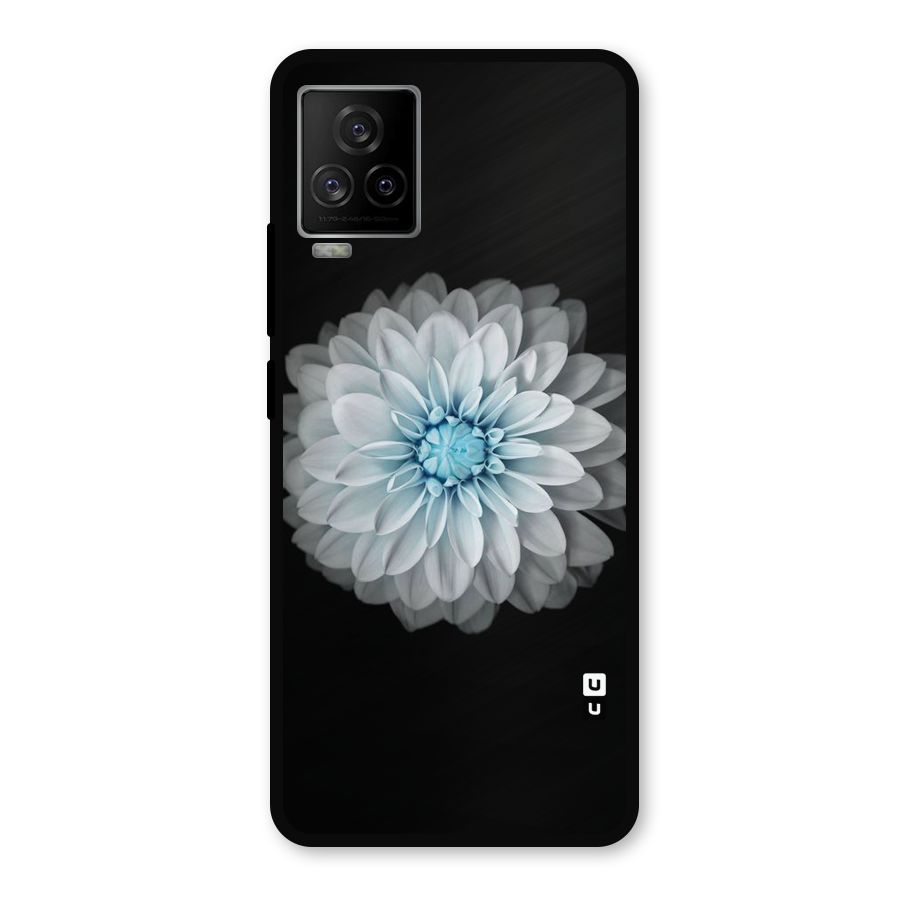 White Bloom Metal Back Case for iQOO 7 Legend 5G