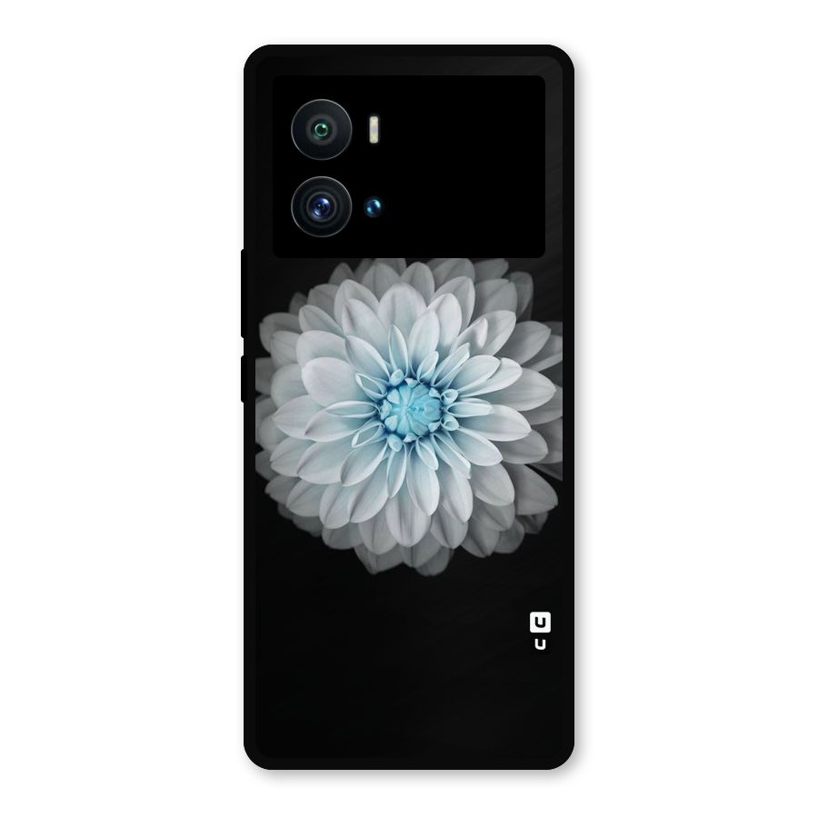 White Bloom Metal Back Case for iQOO 9 Pro