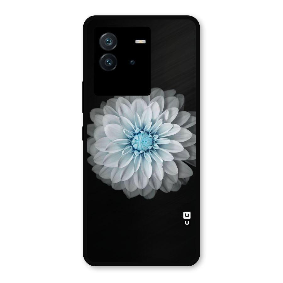 White Bloom Metal Back Case for iQOO Neo 6 5G