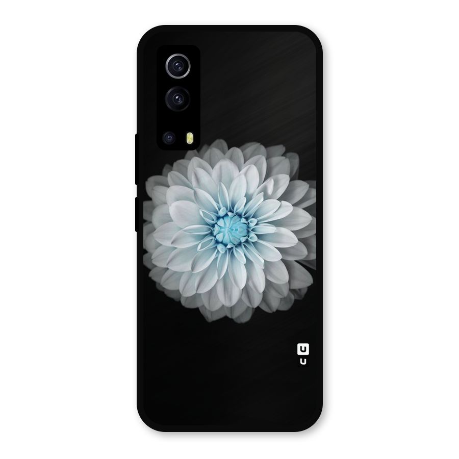 White Bloom Metal Back Case for iQOO Z3