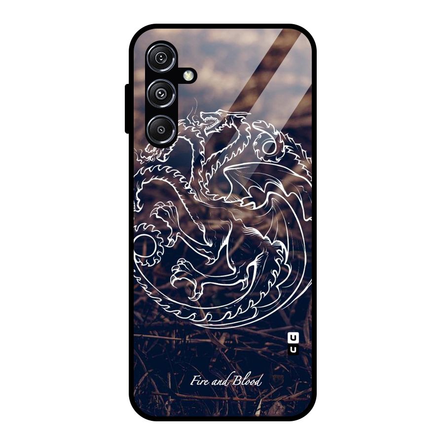 White Circle Glass Back Case for Galaxy M34 5G
