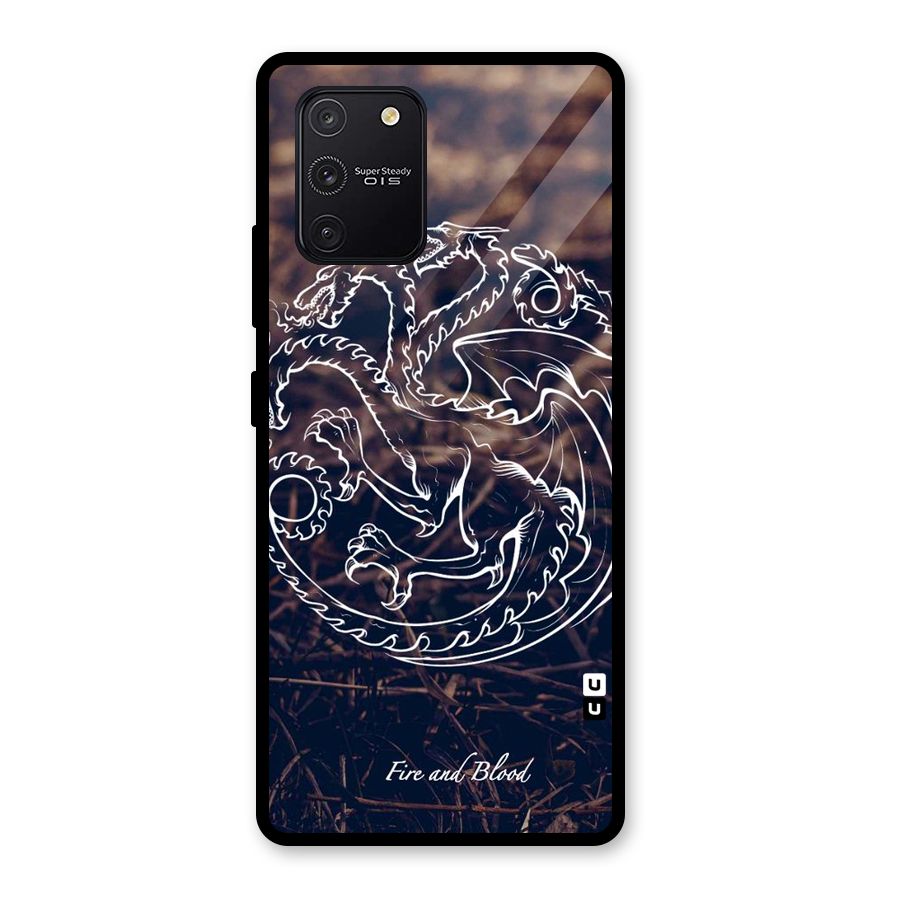 White Circle Glass Back Case for Galaxy S10 Lite