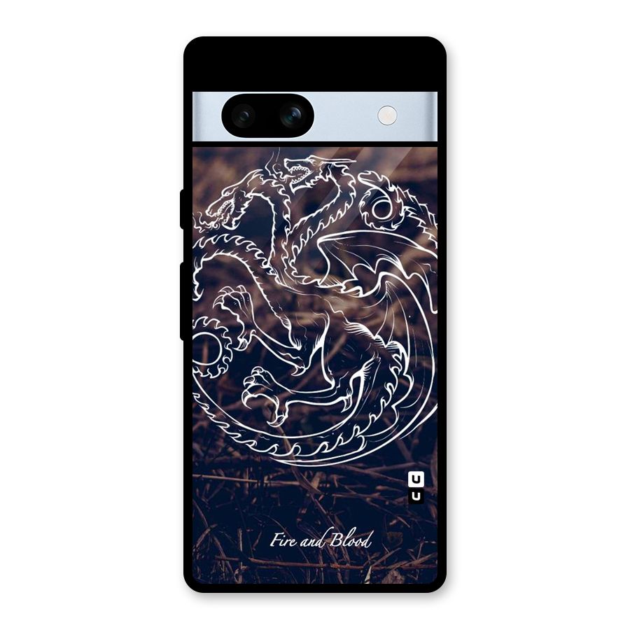 White Circle Glass Back Case for Google Pixel 7a