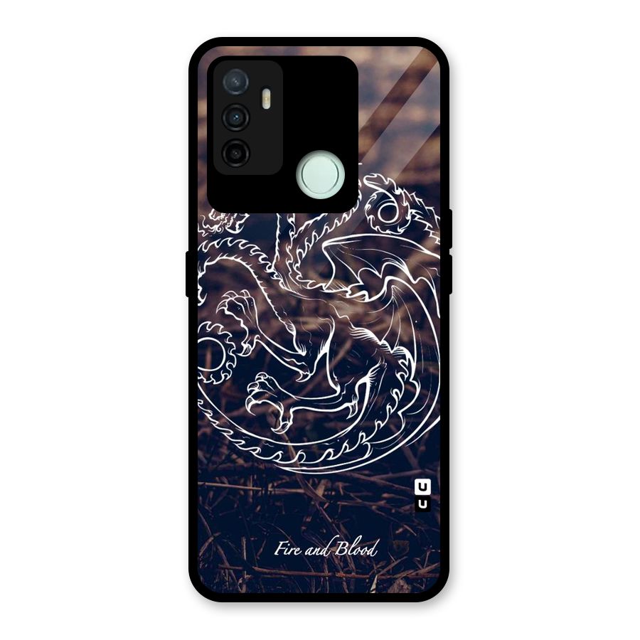 White Circle Glass Back Case for Oppo A53