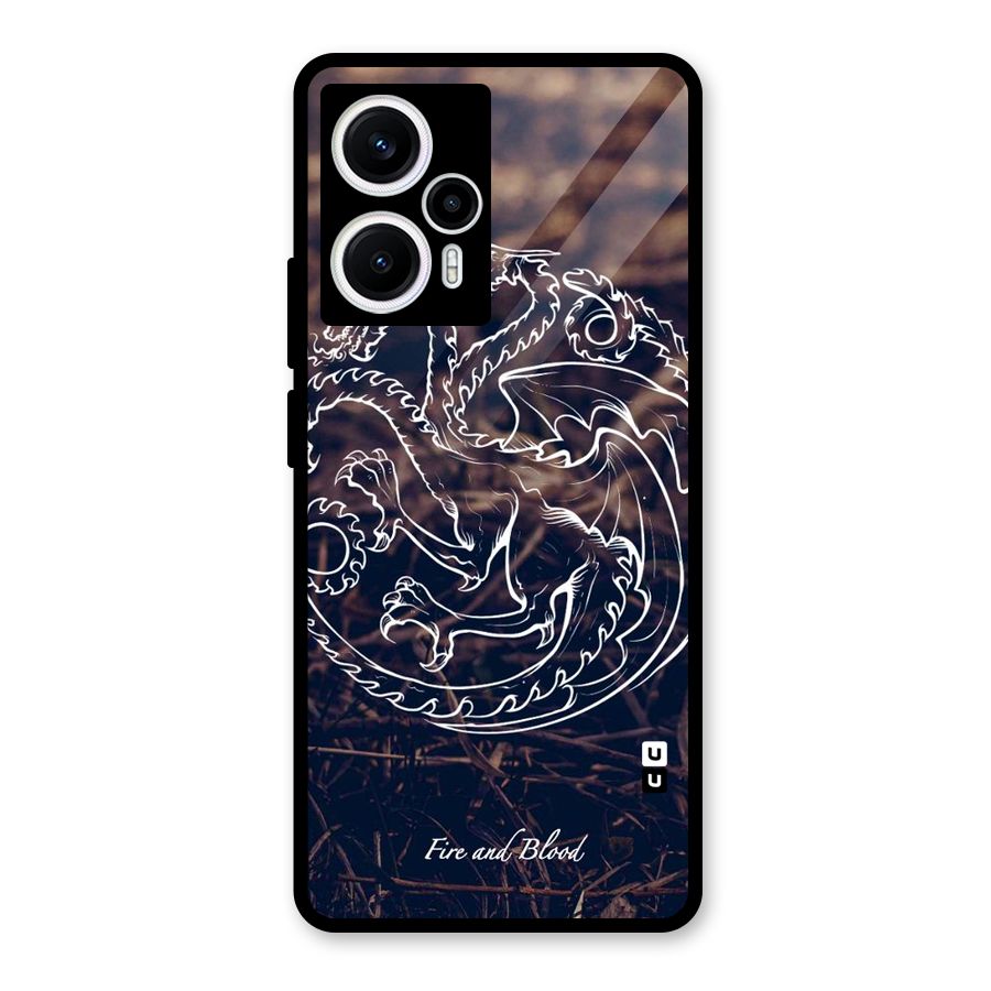 White Circle Glass Back Case for Poco F5