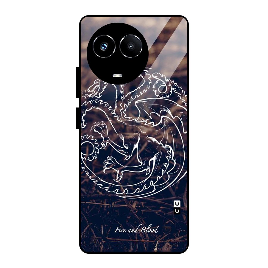 White Circle Glass Back Case for Realme 11X