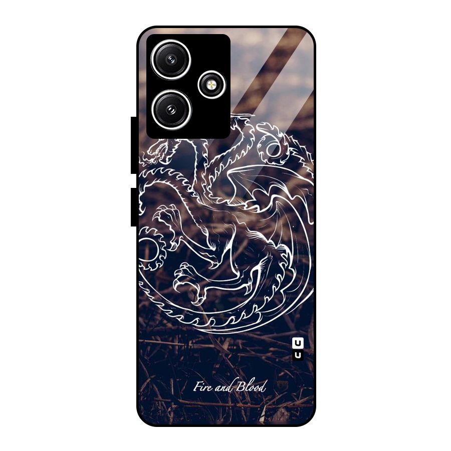 White Circle Glass Back Case for Redmi 12 5G