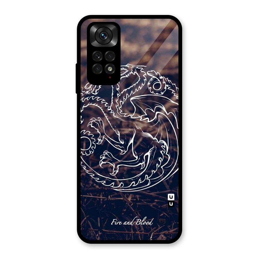 White Circle Glass Back Case for Redmi Note 11S