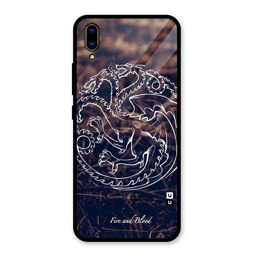 White Circle Glass Back Case for Vivo V11 Pro
