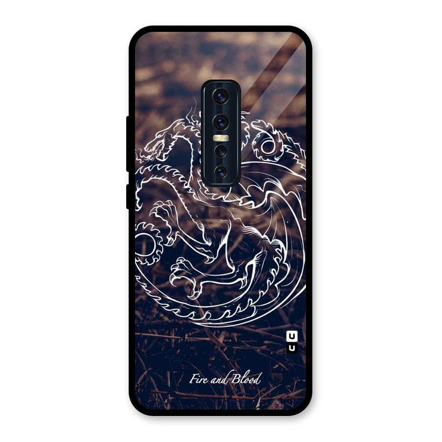 White Circle Glass Back Case for Vivo V17 Pro