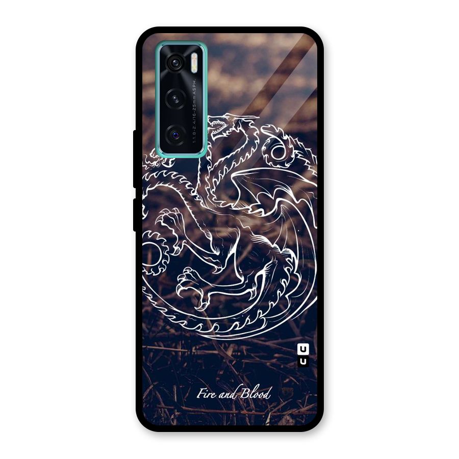 White Circle Glass Back Case for Vivo V20 SE